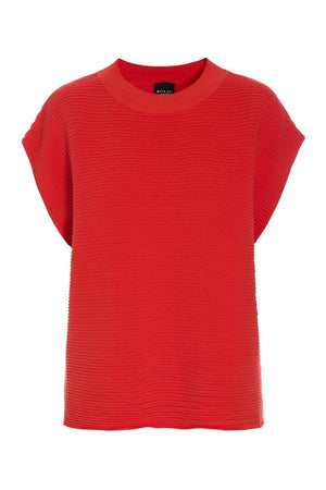 Saku blus med stråveck Fiery Red - 261-1073-5743