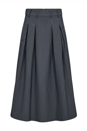 SalvieCC Anya Pleat Skirt 552-Denim blue - 44016