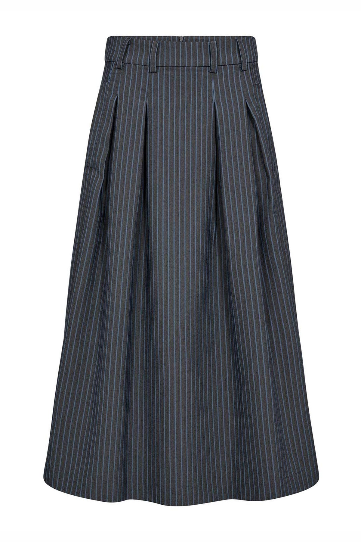 SalvieCC Anya Pleat Skirt 552-Denim blue - 44016