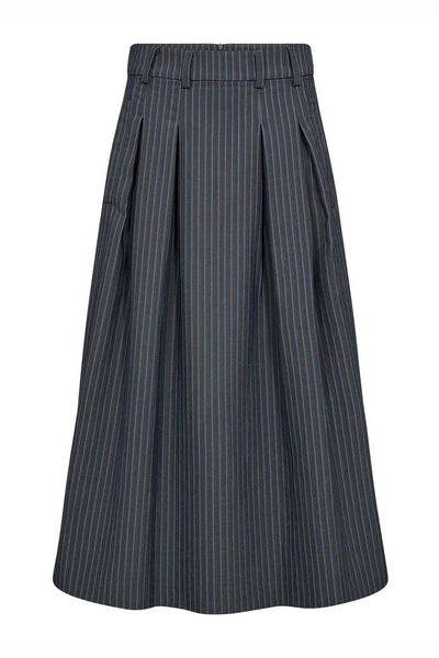 SalvieCC Anya Pleat Skirt 552-Denim blue - 44016 Thumbnail