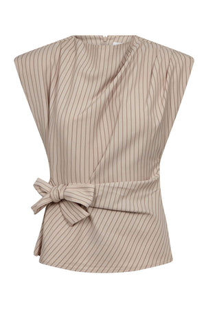 SalvieCC Pleat Top 199-Bone - 45068