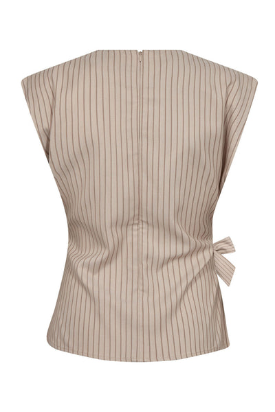 SalvieCC Pleat Top 199-Bone - 45068 Thumbnail