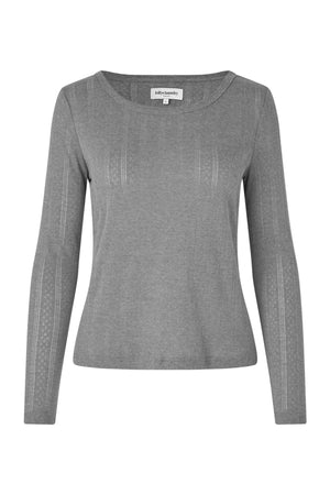SamaraLL Blouse LS 15 Dark Grey Melange - 25429-1017