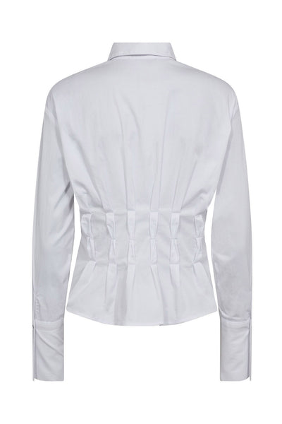 Sammy Stripe Crop Shirt *OUT 4000-Vit - 35174 Thumbnail