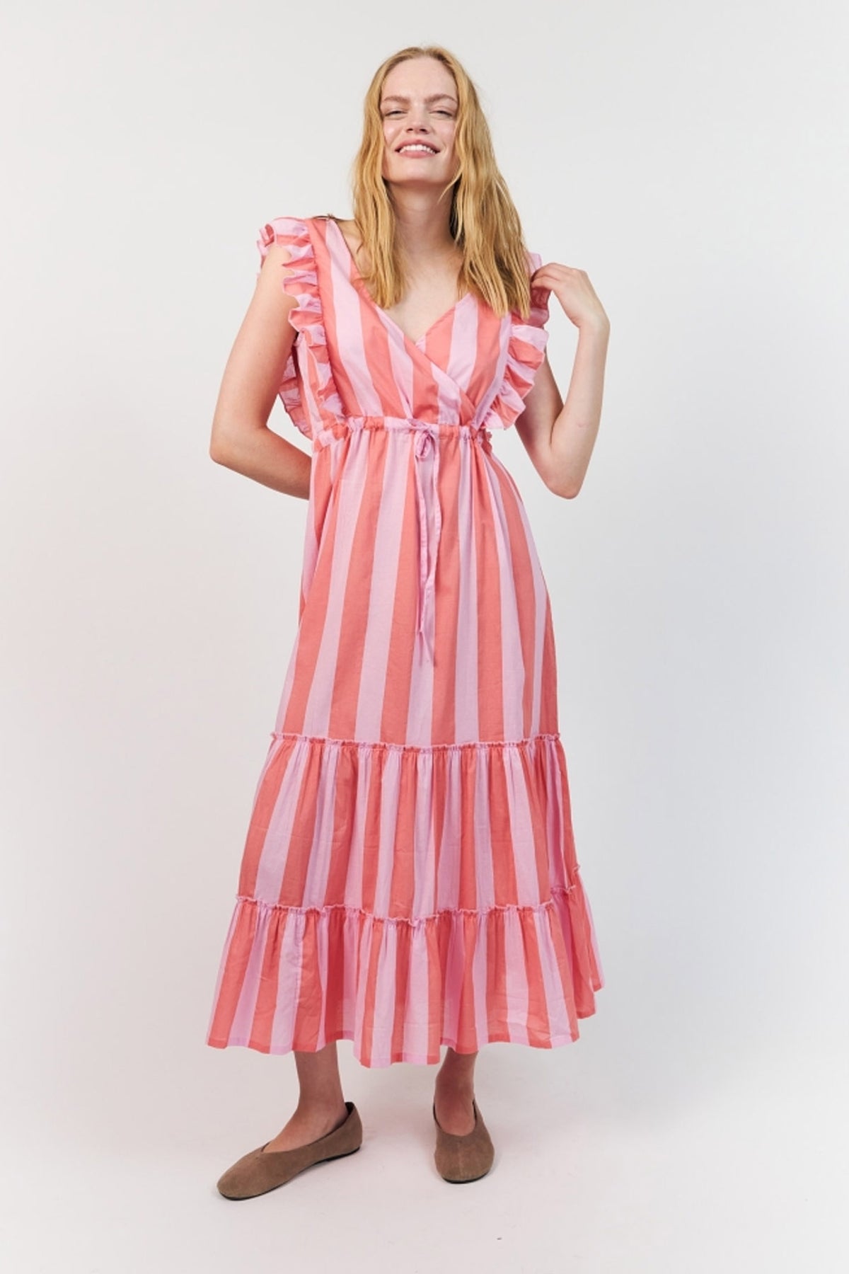 Samoll Midiklänning Sl LIGHT PINK - 26239-3005
