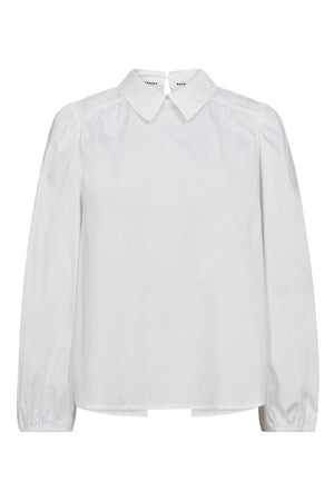 SannaCC Drawstring Blouse 4000-White - 35969