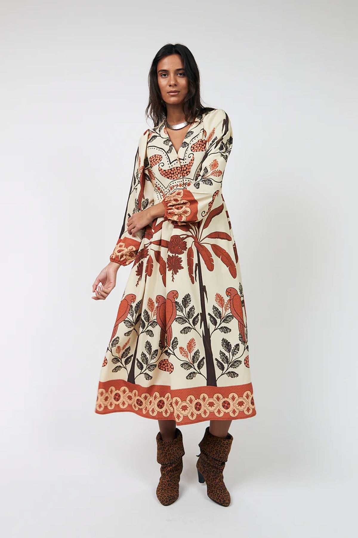 Saraill Dress 3/4 Creme - 26102-3000