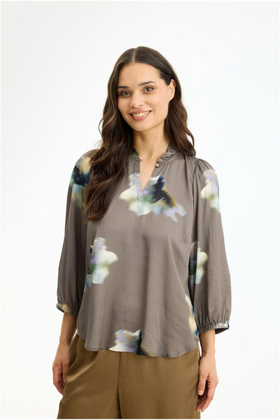 Scottie blouse Brown - 17216 Thumbnail