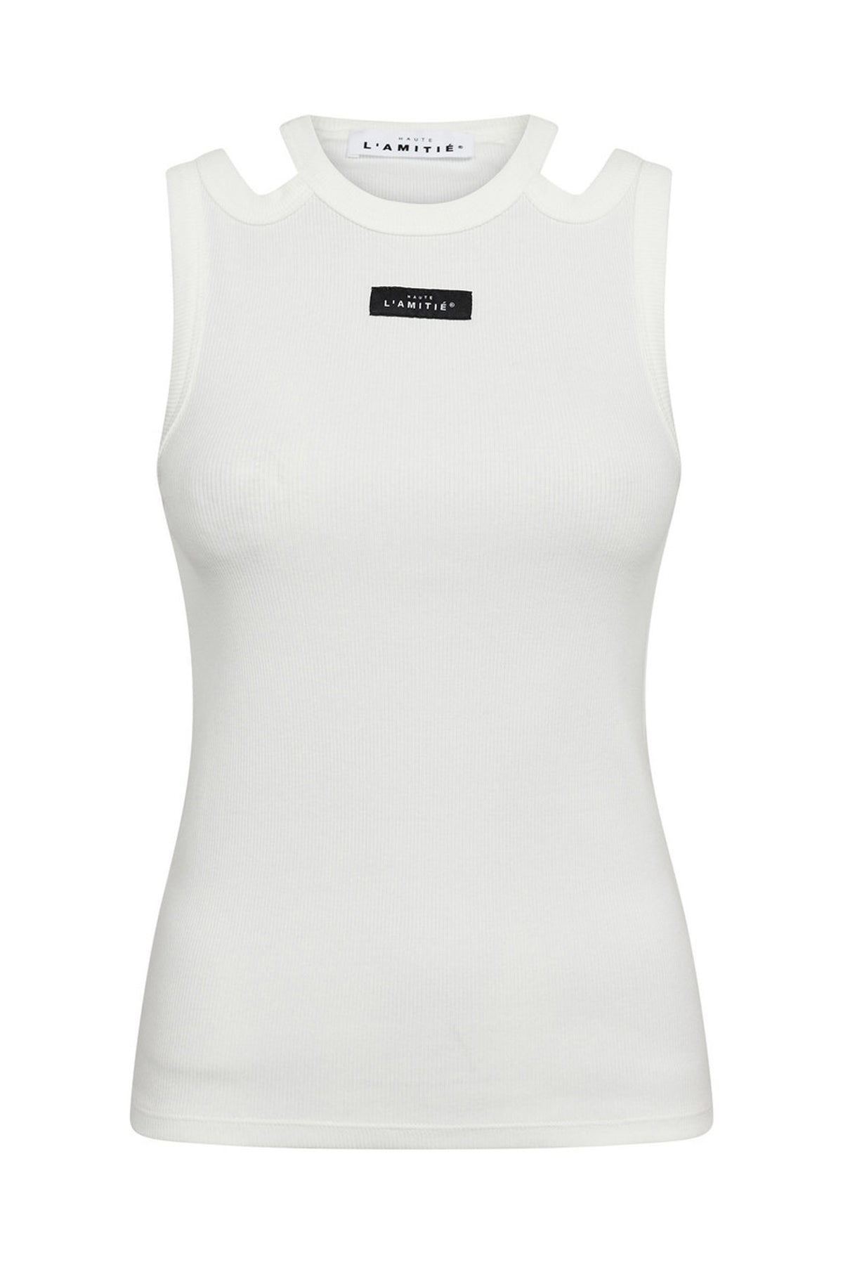 Sema Open Shoulder Tank Top Off-White - HL10657