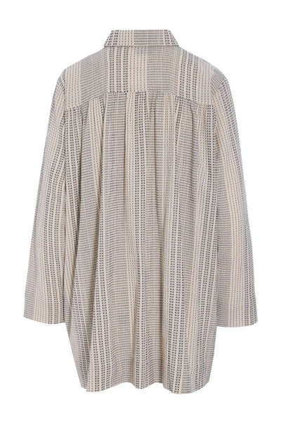 Shiko lång skjorta IVORY/BLACK STITCH - 261-2464-5616 Thumbnail