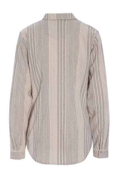 Shiko smal skjorta IVORY/BLACK STITCH - 261-2464-5615 Thumbnail