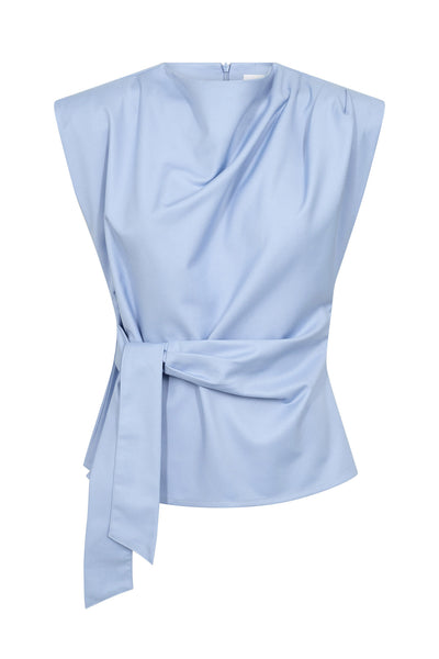 Sianacc Pleat Top Pale Blue - 45192 Thumbnail