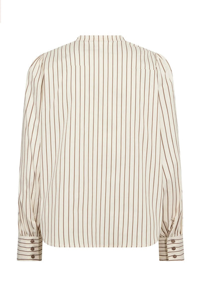 SigridCC Stripe Shirt 10006-Bone - 500198 Thumbnail