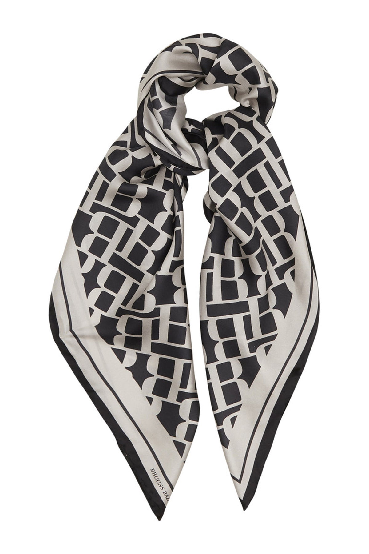 SilkBBscarf 90x90cm BBLogo svart - BBW4013