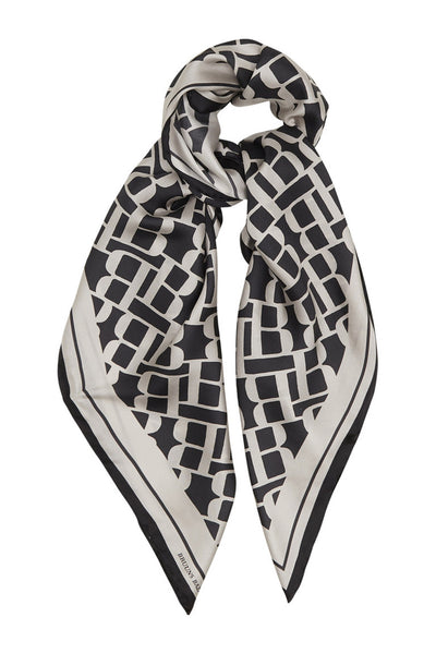 SilkBBscarf 90x90cm BBLogo svart - BBW4013 Thumbnail