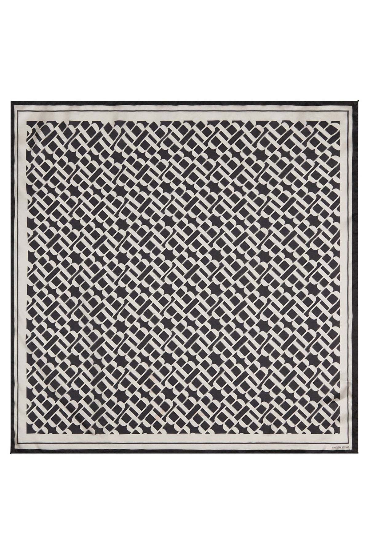 SilkBBscarf 90x90cm BBLogo svart - BBW4013