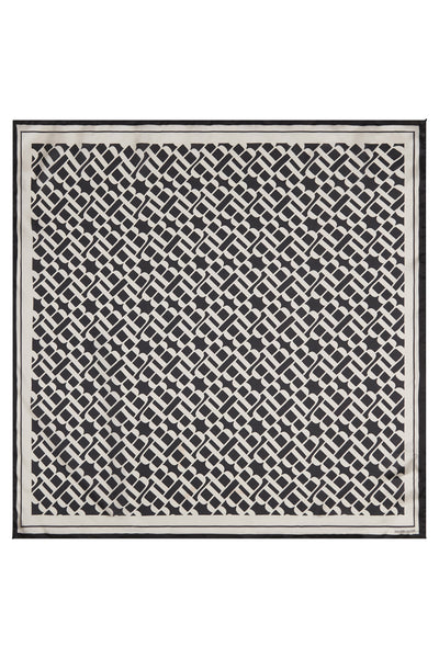 SilkBBscarf 90x90cm BBLogo svart - BBW4013 Thumbnail