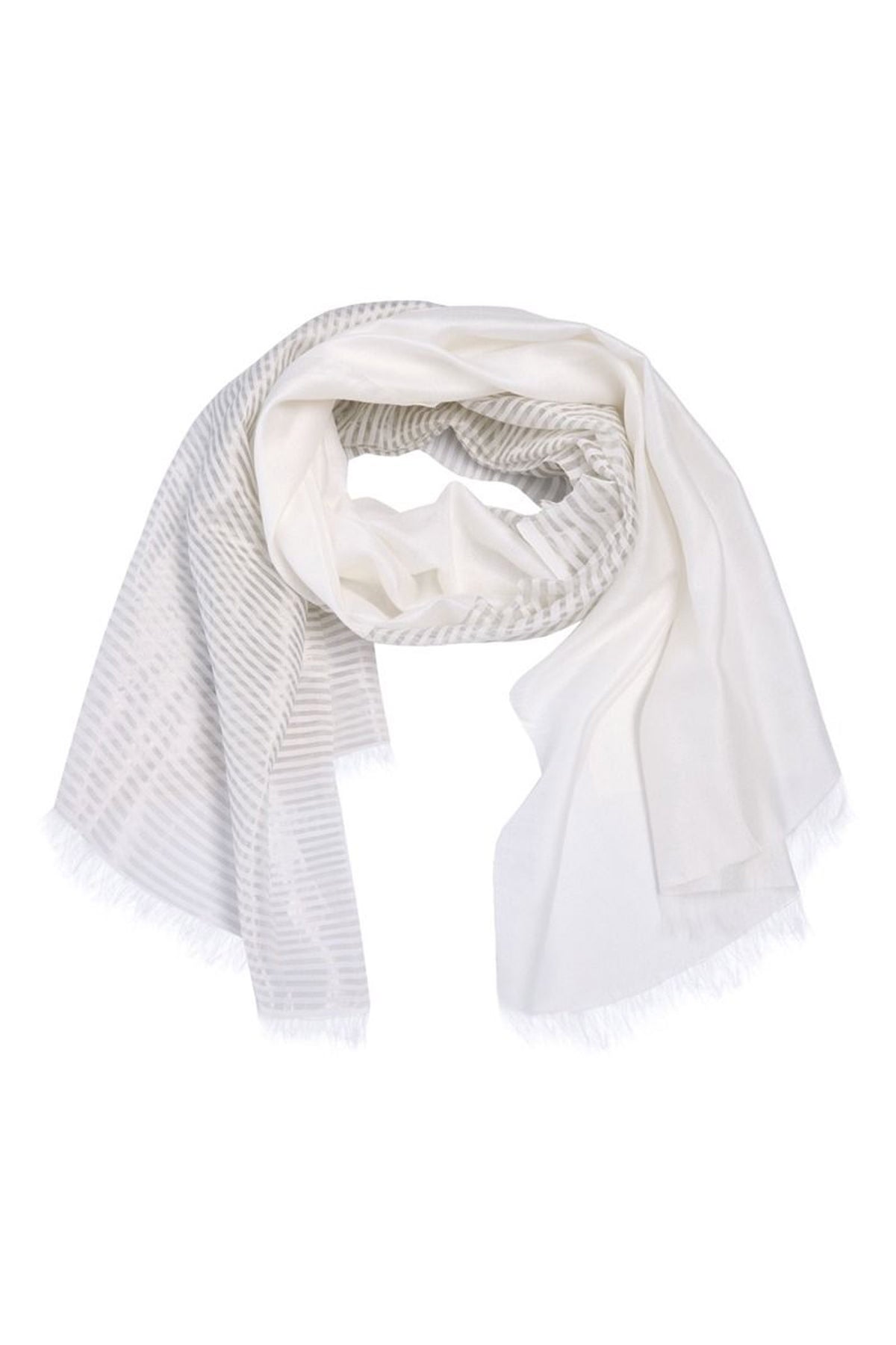 Silver stripe-halsduk LILY WHITE/SILVER STRIPE - 261-5124-5752