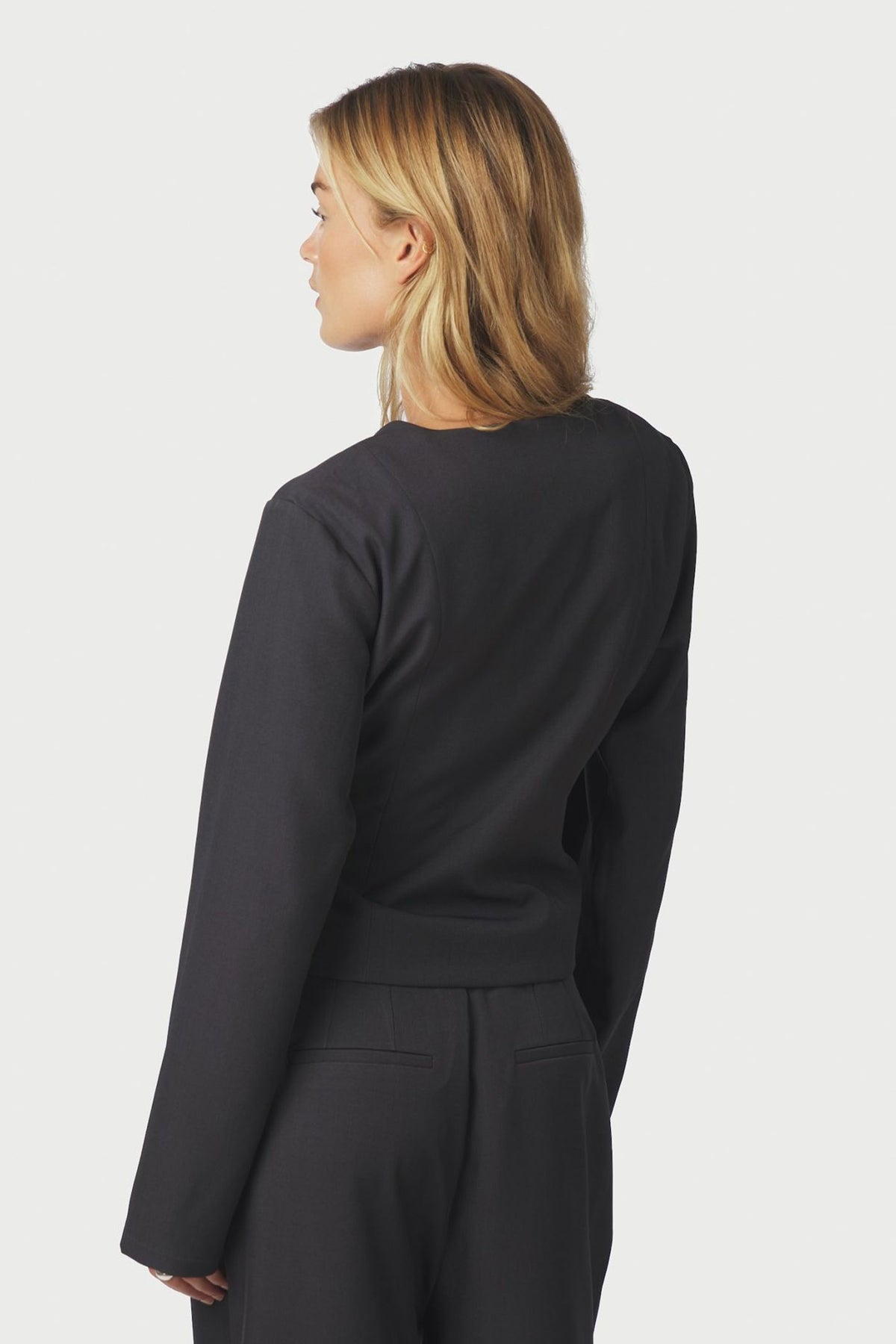 Simmi Eyelet Blouse Eyelet dif MÖRKGRÅ - 166960