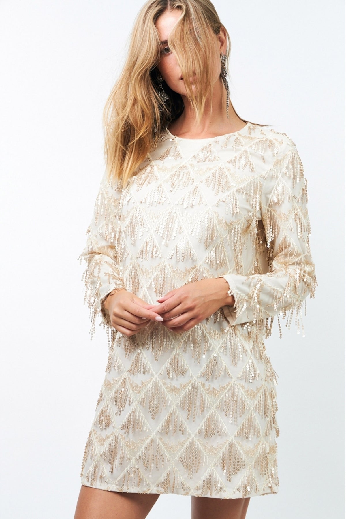 Solga mini Dress LS 85 Champagne - 25566-3014