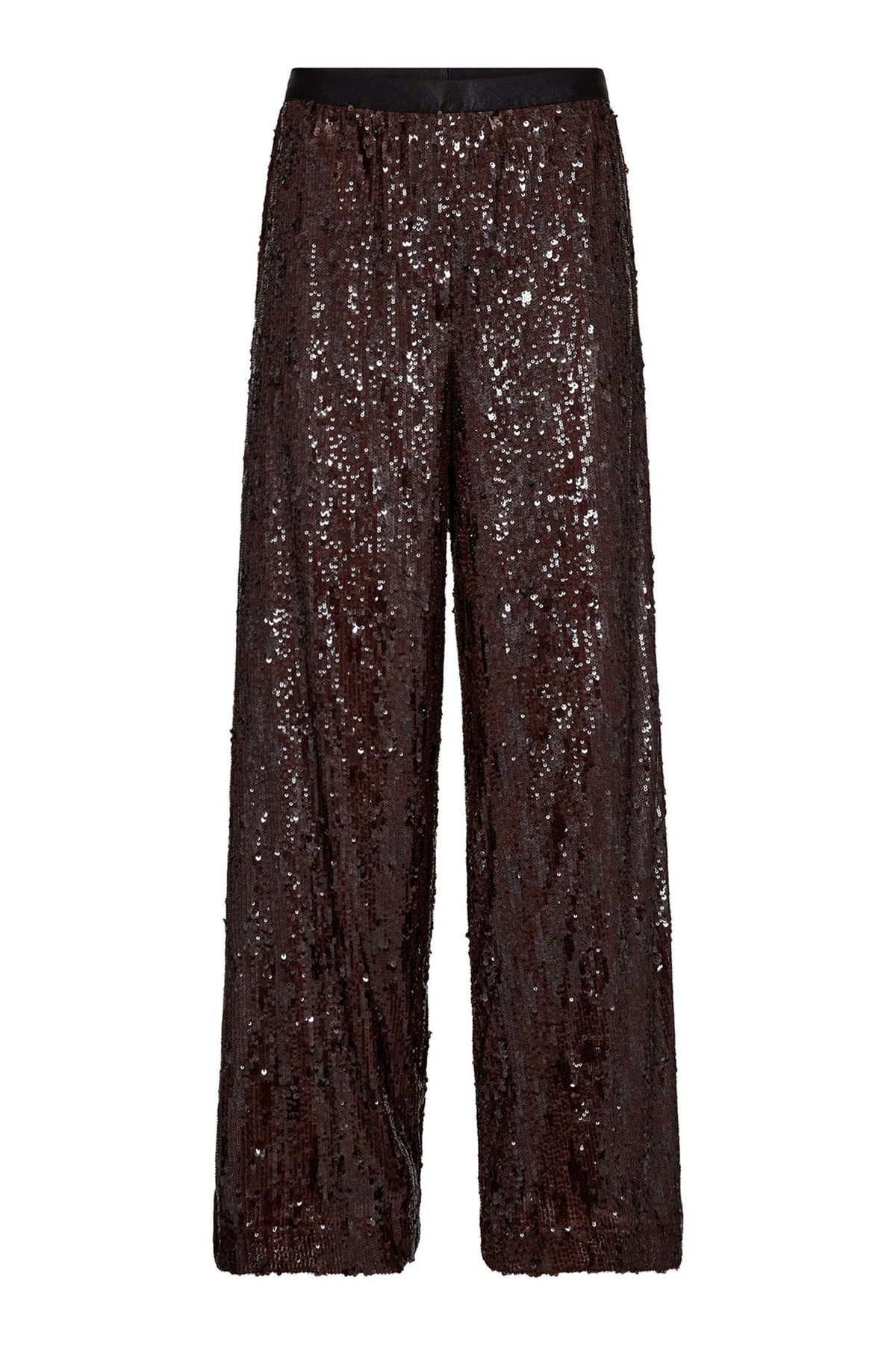 SophieCC Sequin Pant 145-Mörkbrun - 31653
