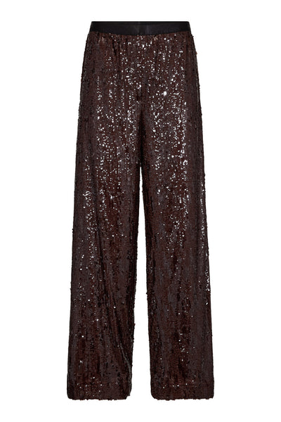 SophieCC Sequin Pant 145-Mörkbrun - 31653 Thumbnail