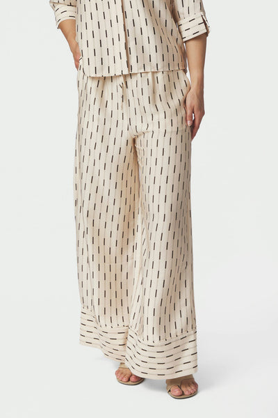 Sora Print Pants Creme - 169279 Thumbnail