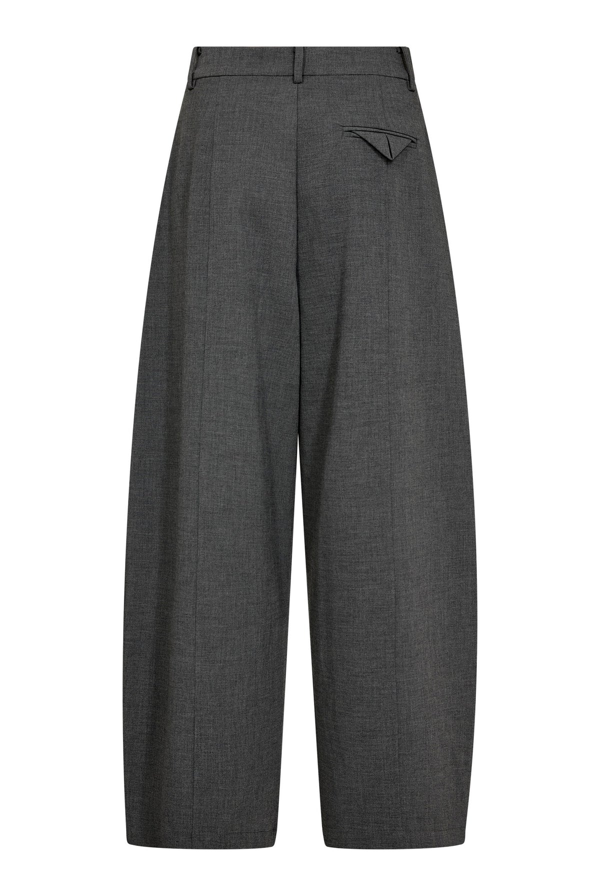 PriscillaCC Pleat Barrel Pant 65003-Mid Grey - 500824