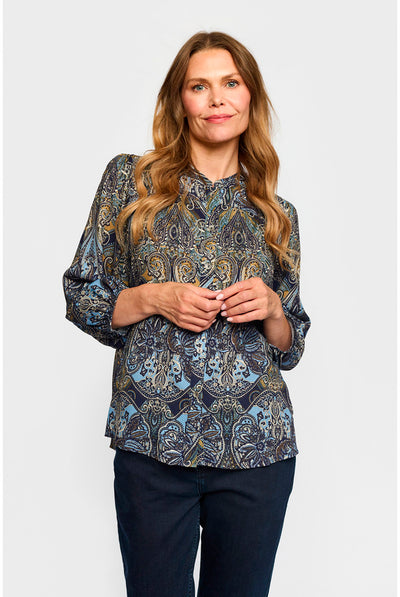 Laura 3036 BLUE PAISLEY - 10214411605 Thumbnail