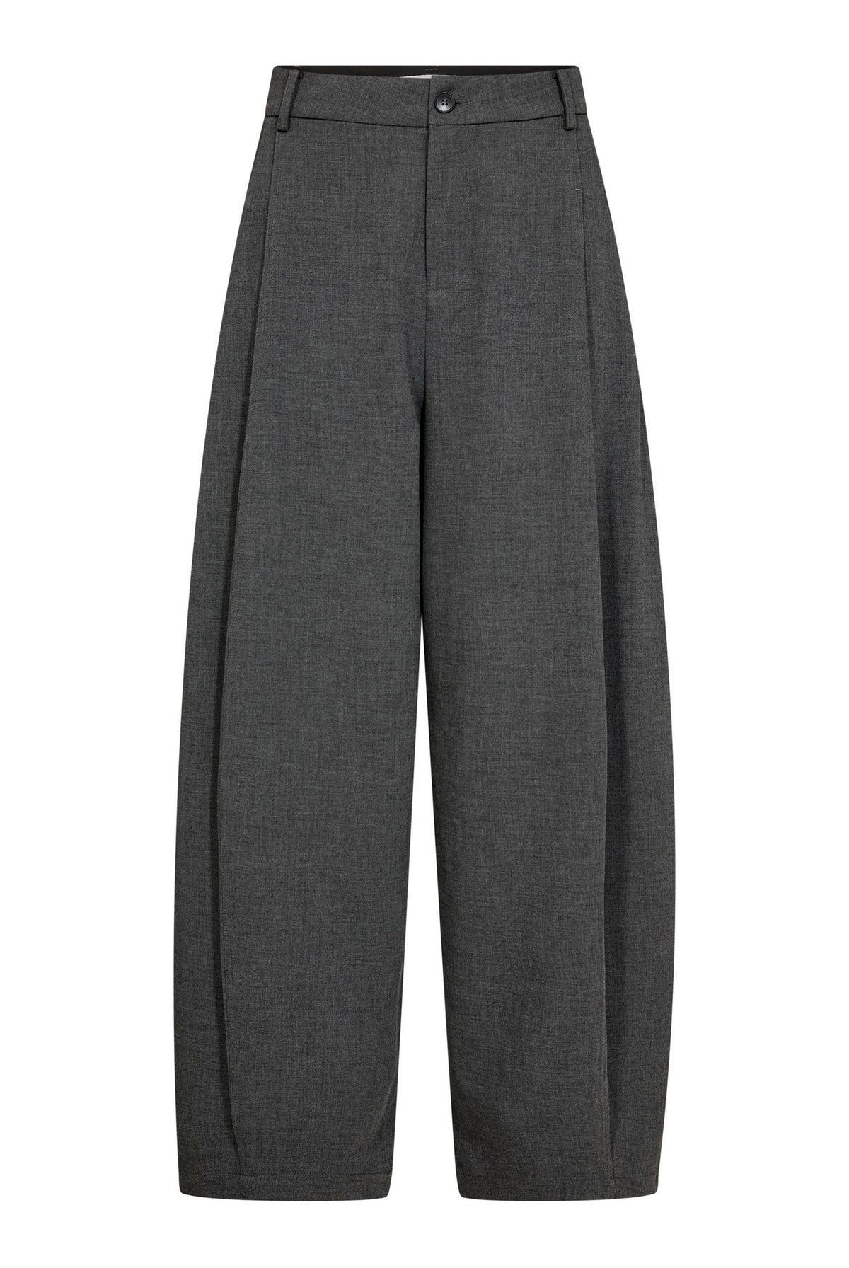 PriscillaCC Pleat Barrel Pant 65003-Mid Grey - 500824