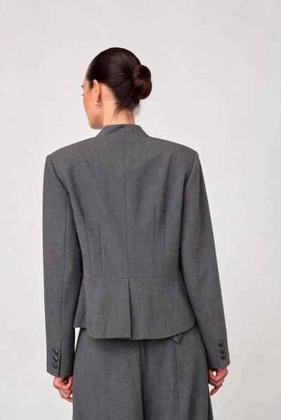 Priscillacc Officer Jacket Mid Grey - 500823 Thumbnail