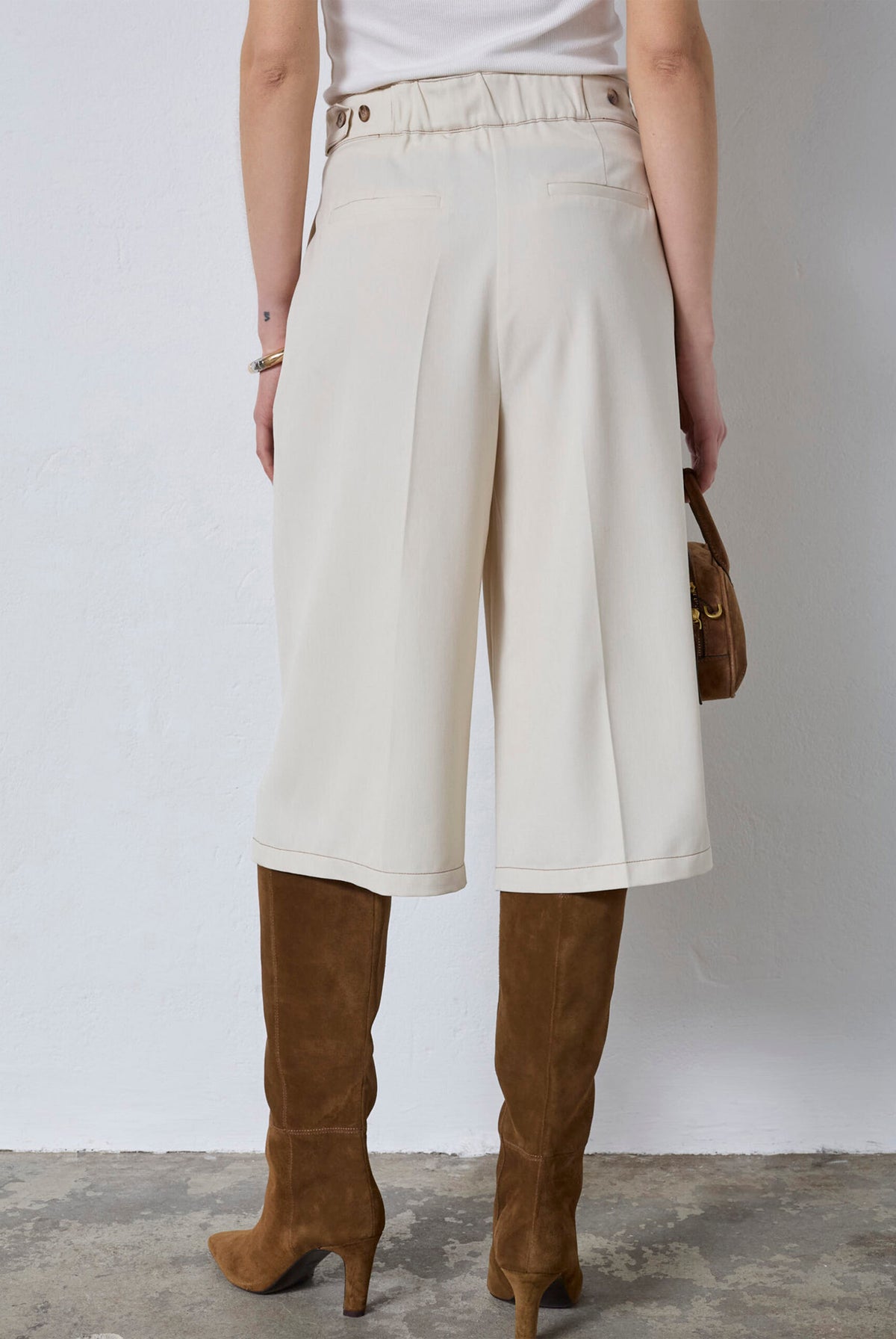 TerryCC Pleat Bermuda 320-Bisquit - 41205