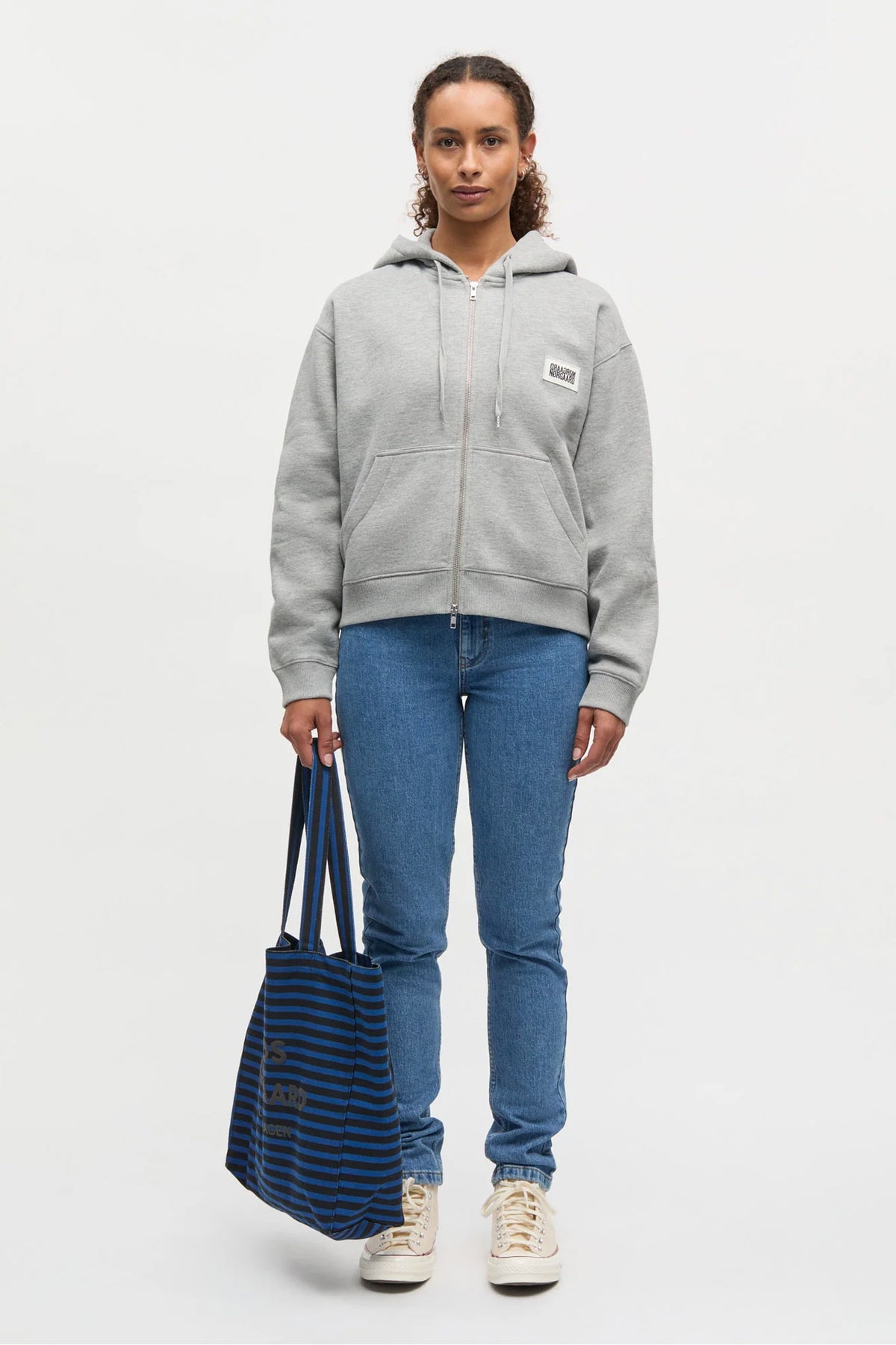 Standard Bobo Hood Sweatshirt gråmelerad - 200421 - 205573