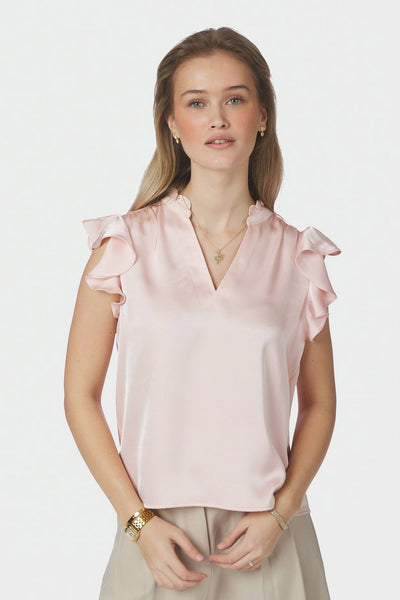 Stella Heavy Sateen Blouse LIGHT PINK - 162668 Thumbnail