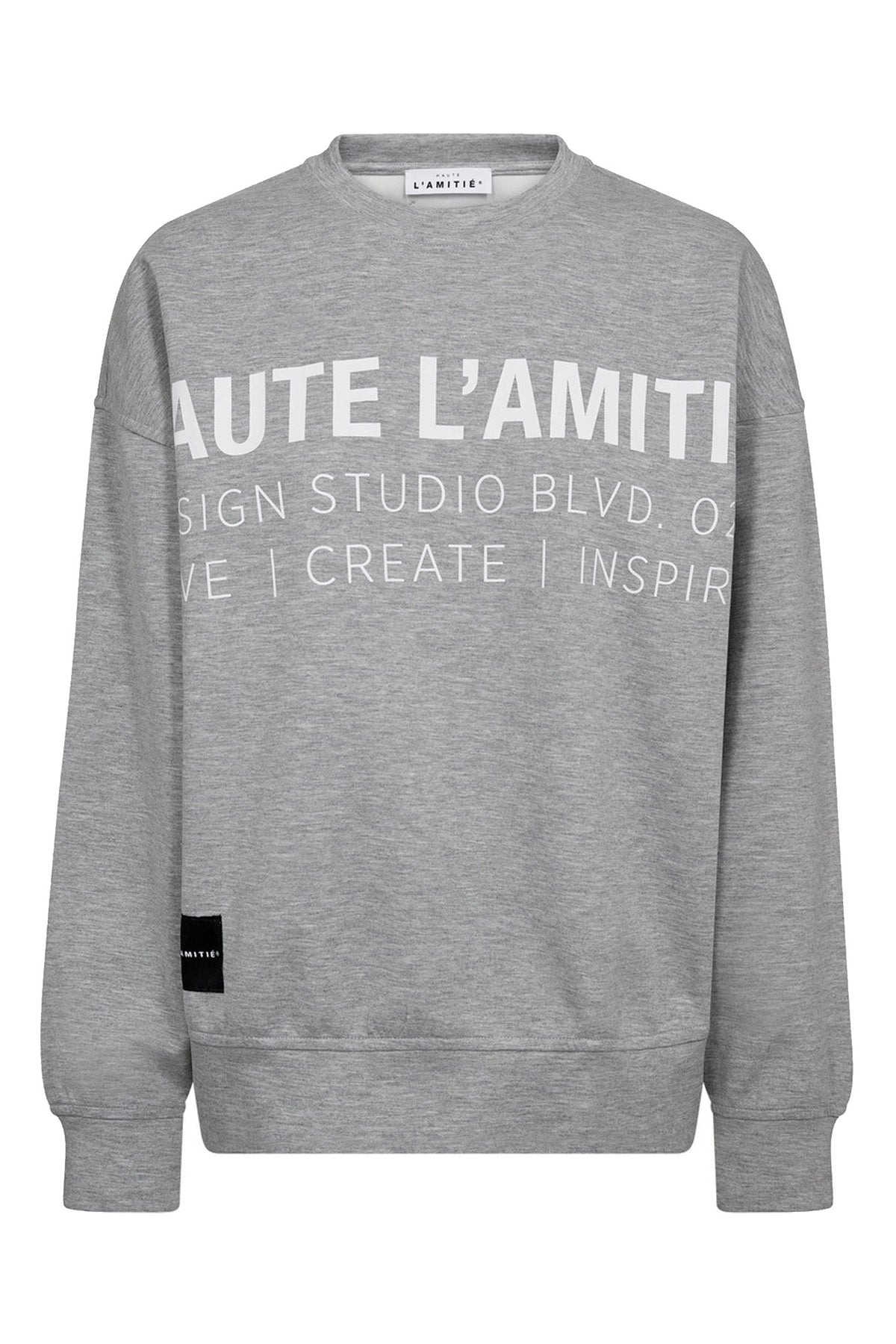 Studio Logo Sweat Gråmelerad/ Vit - HL10446