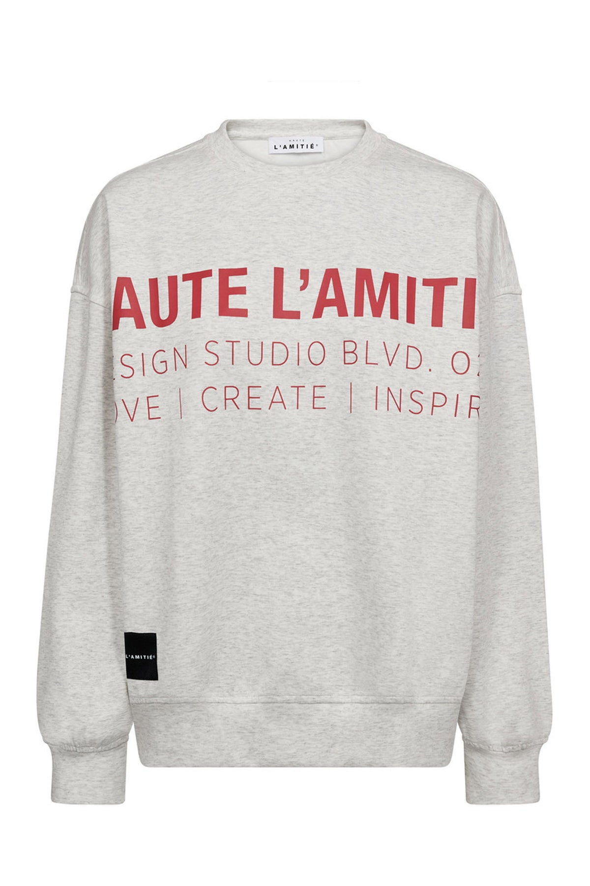 Studio Logo Sweat Pearl Melange /Red - HL10446