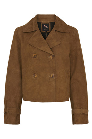 Mockatrenchcoat kort karamell - 100298