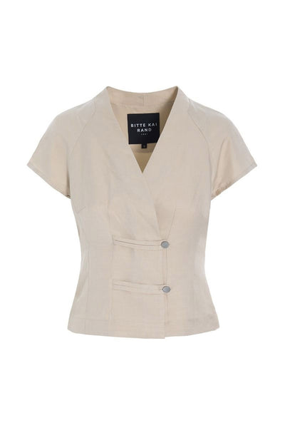 Sukosu kortärmad blus IVORY - 263-2474-5774 Thumbnail