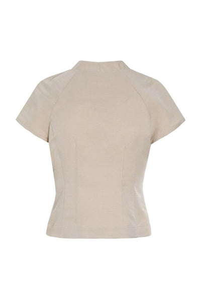 Sukosu kortärmad blus IVORY - 263-2474-5774 Thumbnail