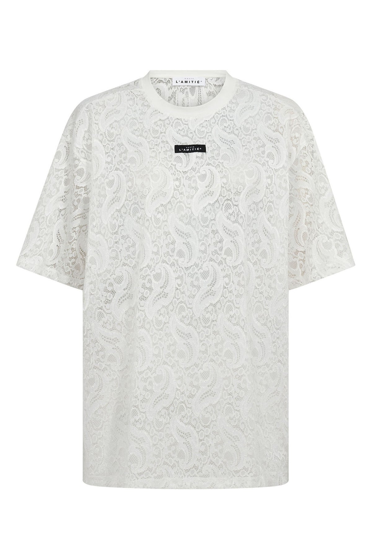 Sommar Lace Loose Tee Vit - HL10725