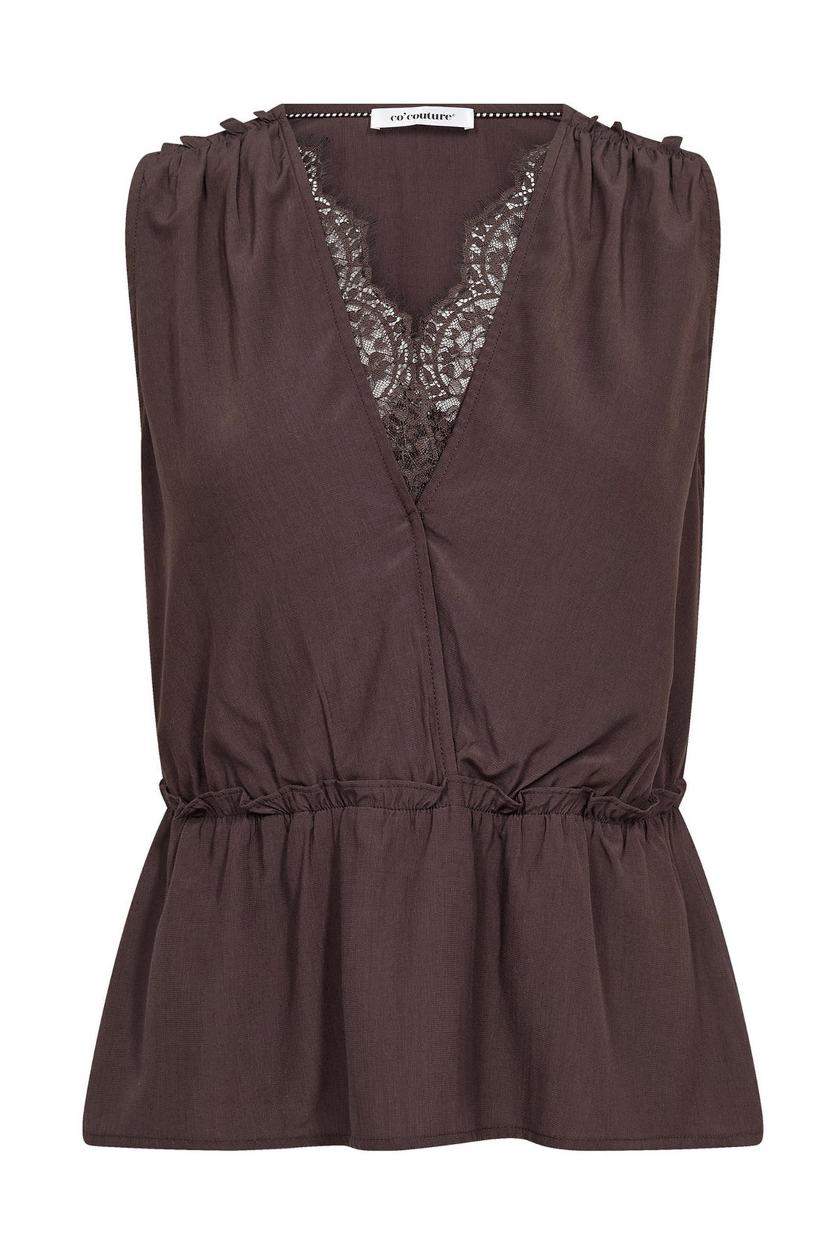 SunnyCC Lace Top 145-Mörkbrun - 45128