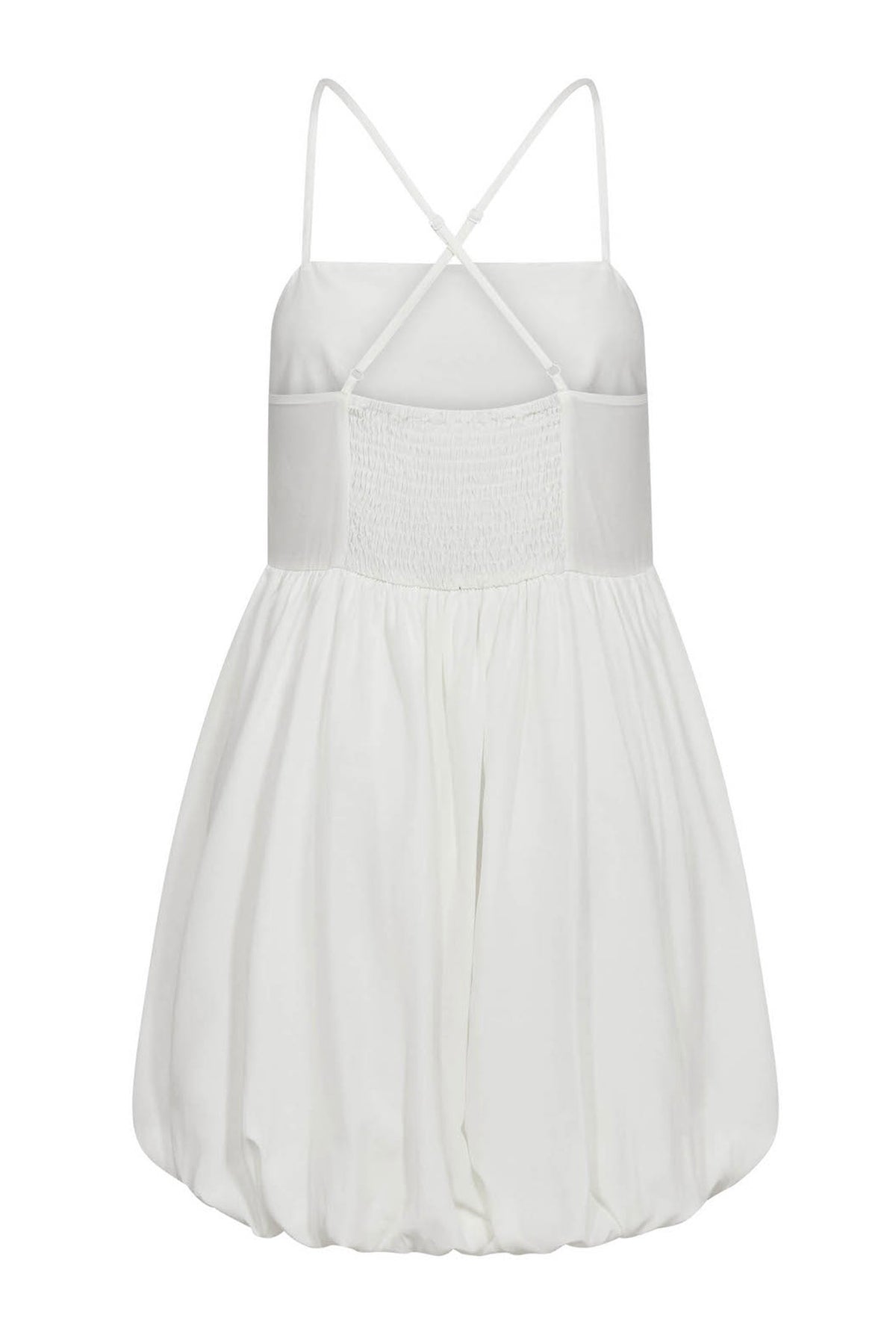 SunriseCC Balloon Strap Dress 4000-White - 46104