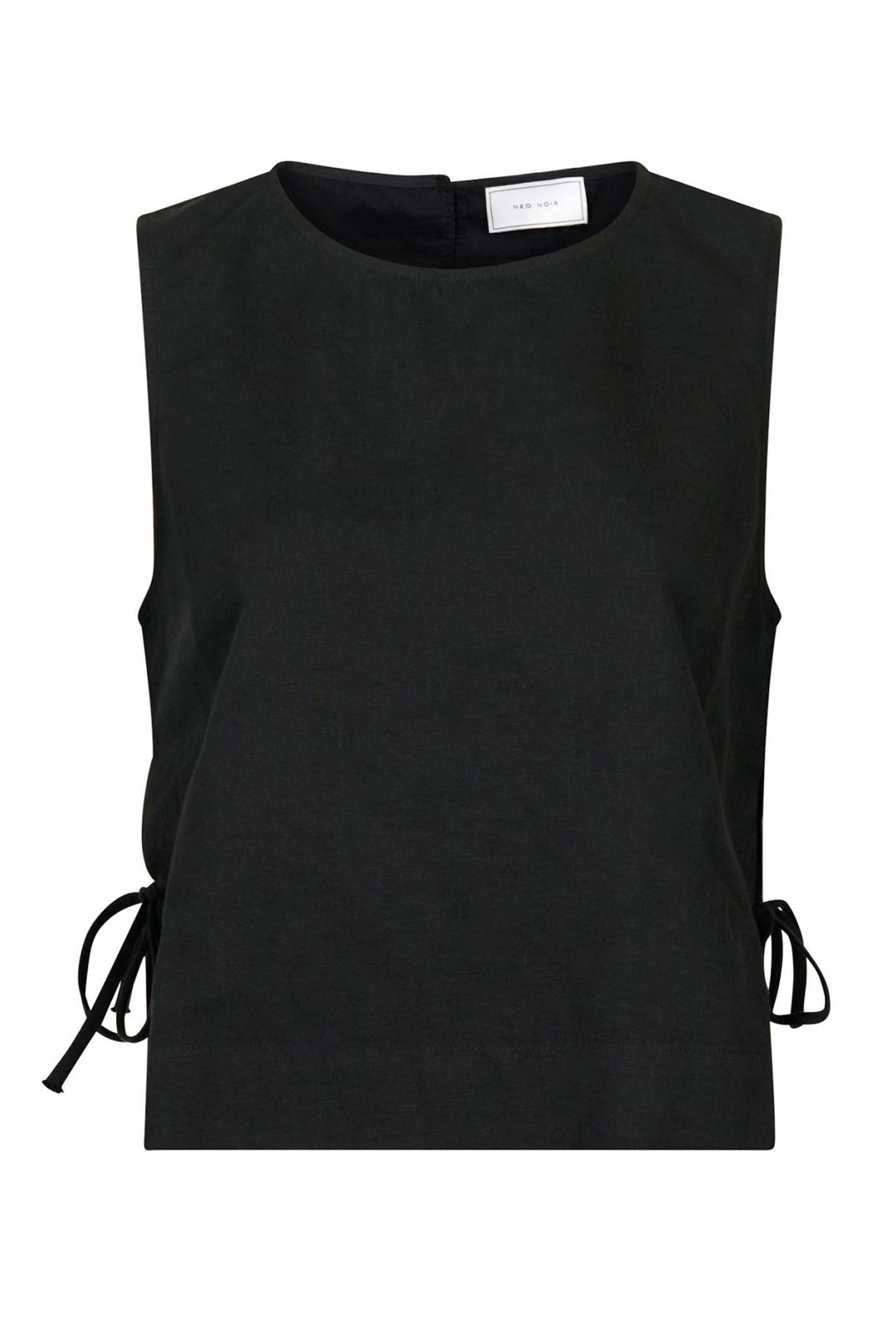 Svetlana Linen Top Svart - 159947