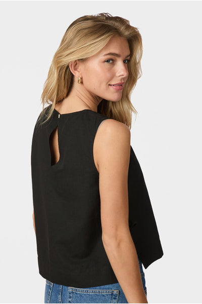 Svetlana Linen Top Svart - 159947 Thumbnail