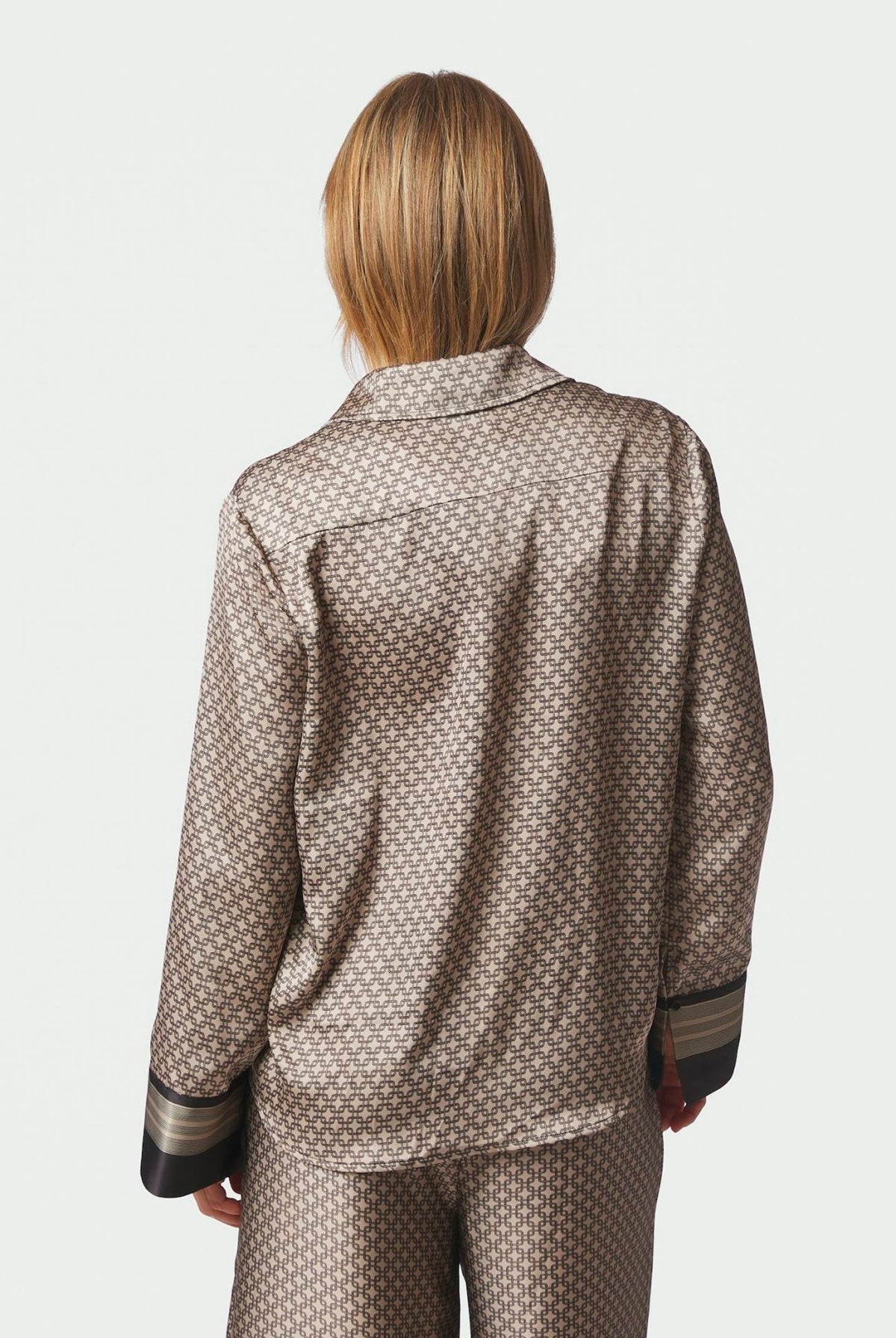 Mistan Mönstrad Skjorta Beige - 170075