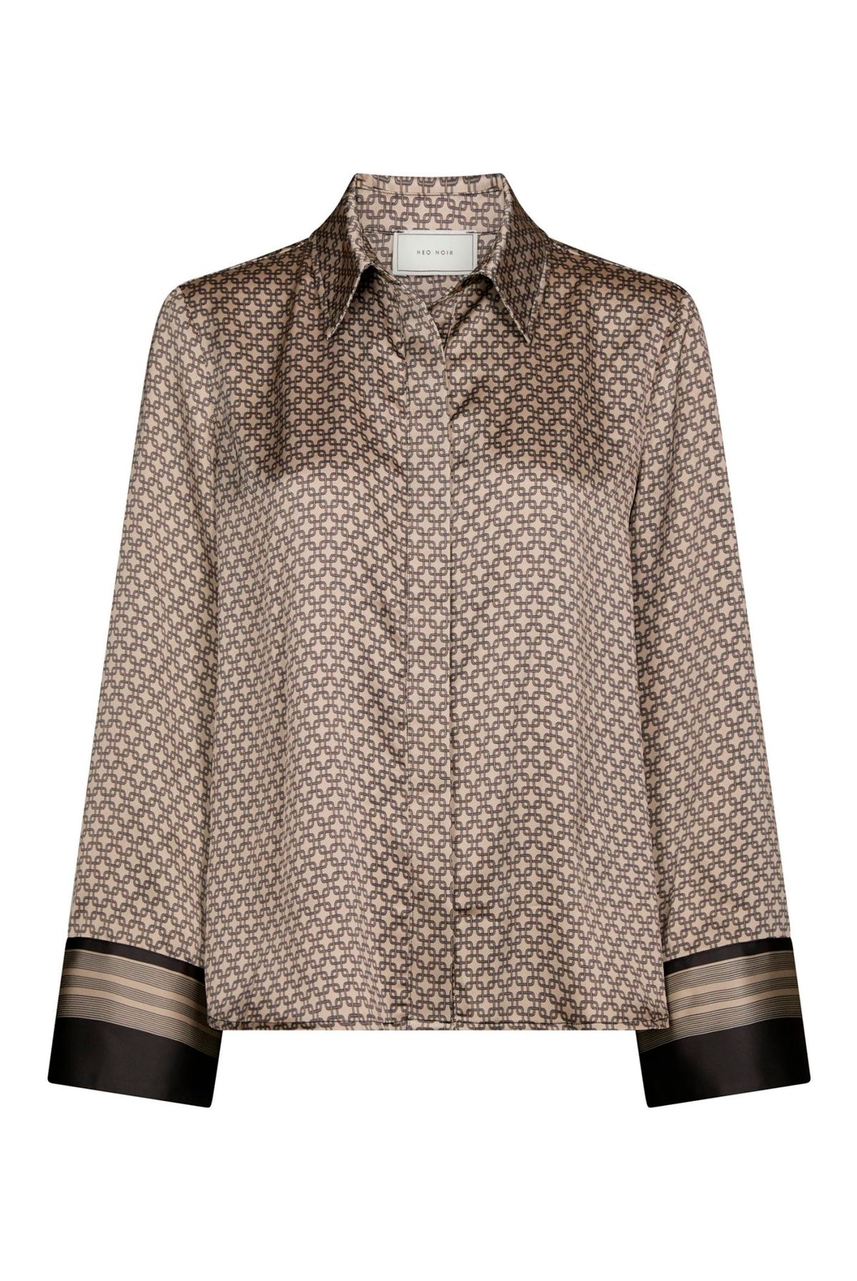 Mistan Mönstrad Skjorta Beige - 170075