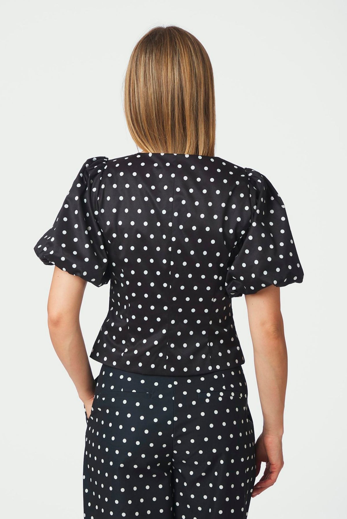 Anela Dot Blouse Black - 167821