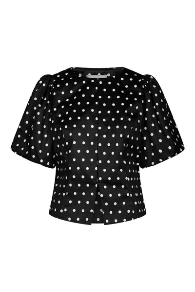 Anela Dot Blouse Black - 167821 Thumbnail