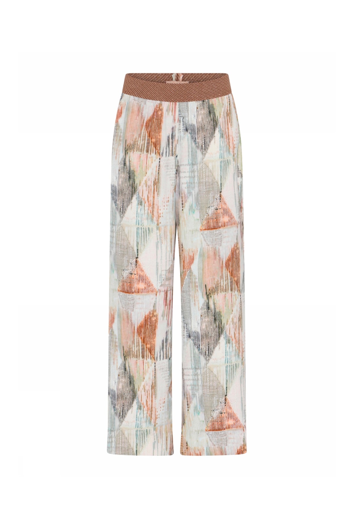 Babbett, byxor med vida ben 82044-MultiBeige - 62015/6705