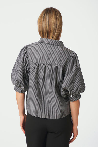 Etta Stripe B Shirt DARK GREY - 169544 Thumbnail